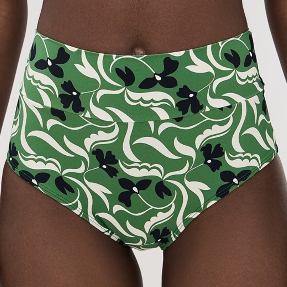 NEW Montce added coverage high Rise Swim bikini Bottoms size Large - Picture 1 of 10